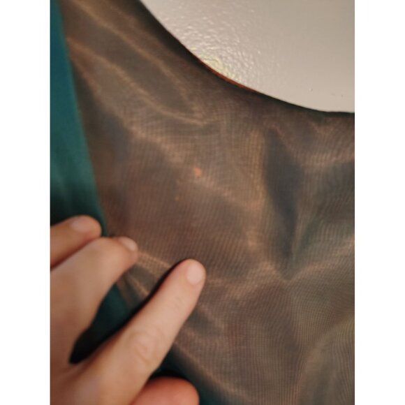 Vintage AFL CIO Union Made 1950's Dress, Green Orange, Small Sleeveless READ - Picture 13 of 13